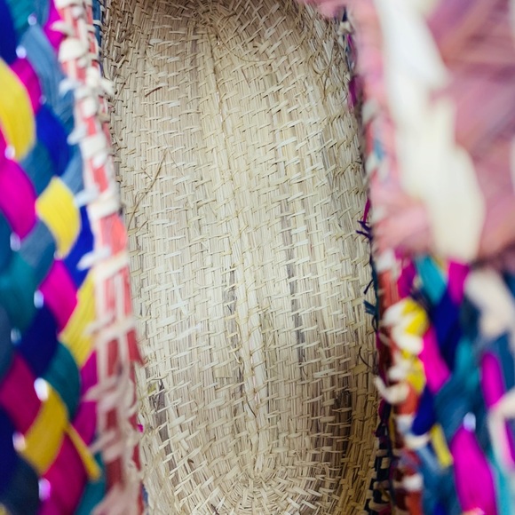 BOHO Straw Colorful Woven Purse - Picture 7 of 8